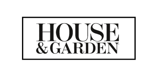 Logo of 'House & Garden' on a green background