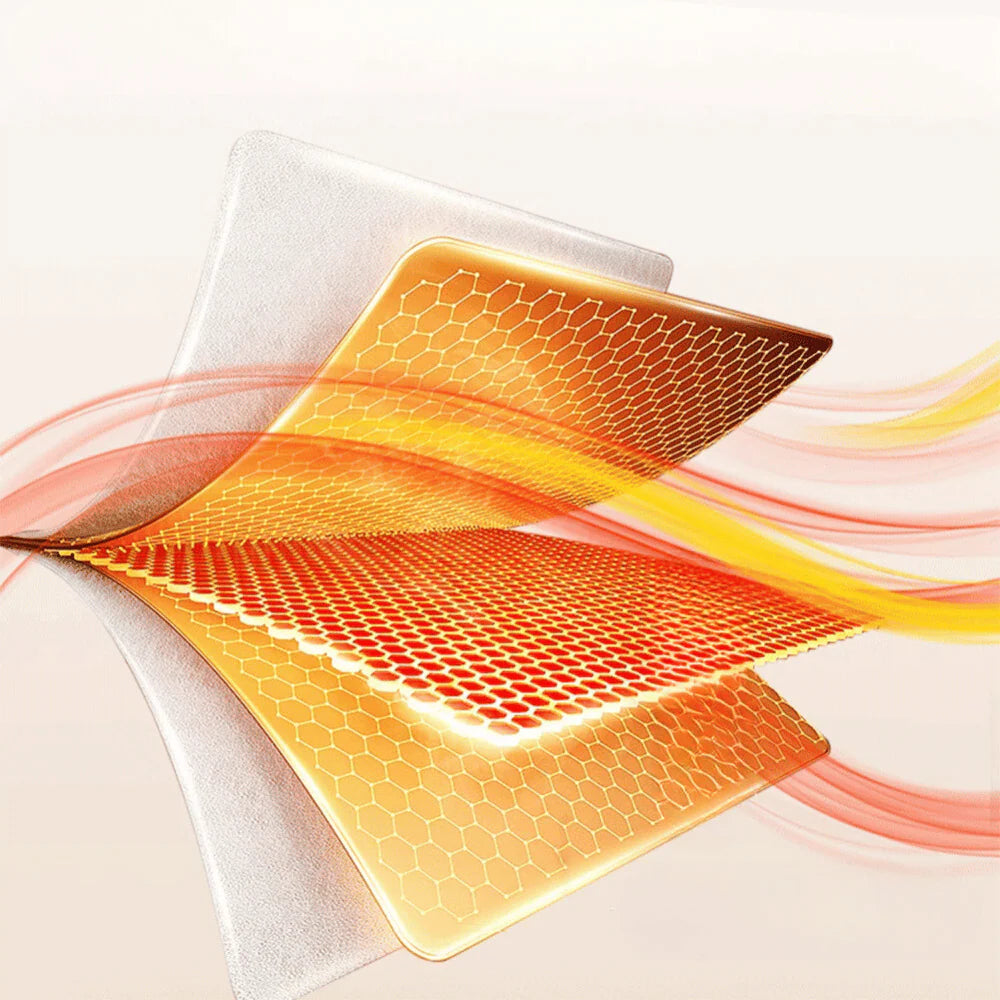 Cross-section of Electric Heating Tray showing heat-resistant silicone layers for even heat distribution