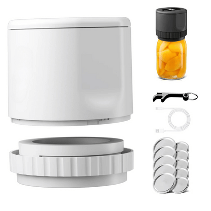 White container with additional components on a white background