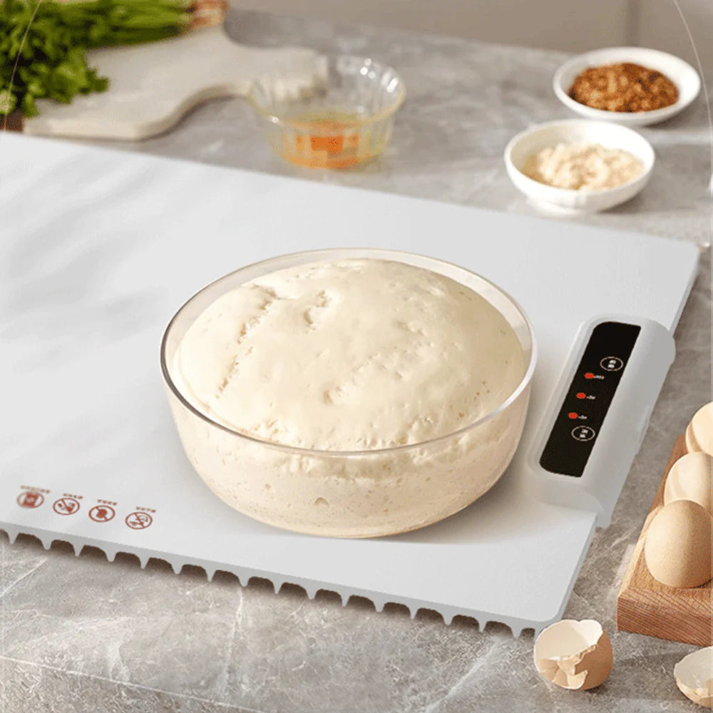 Electric Heating Tray with dough bowl — energy-efficient food warmer made from heat-insulating silicone